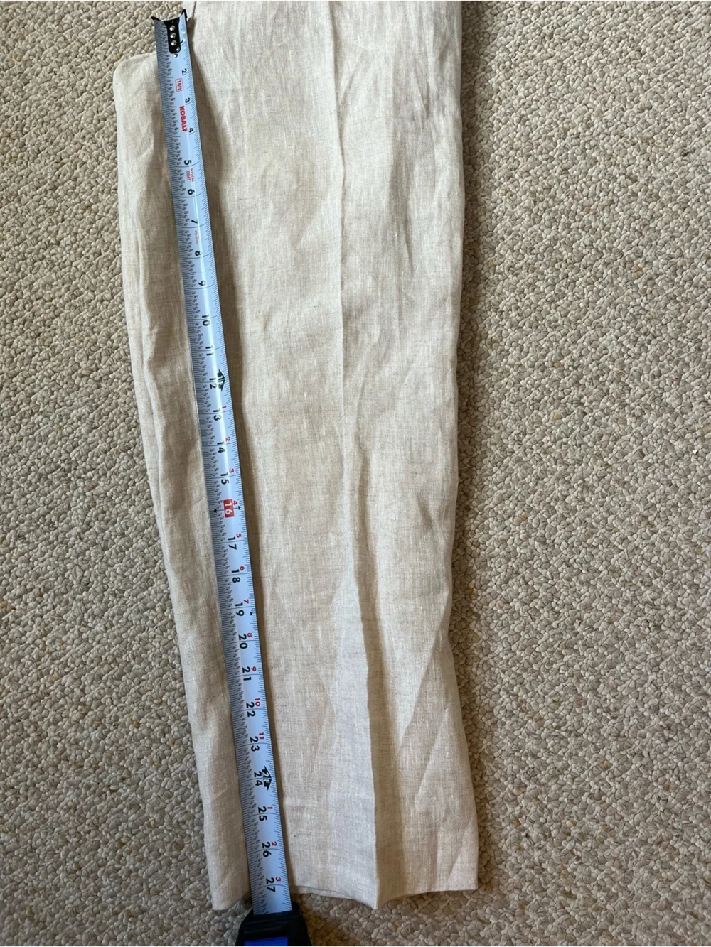 Talbots 100% Linen Straight Leg ankle trouser pant size 2
